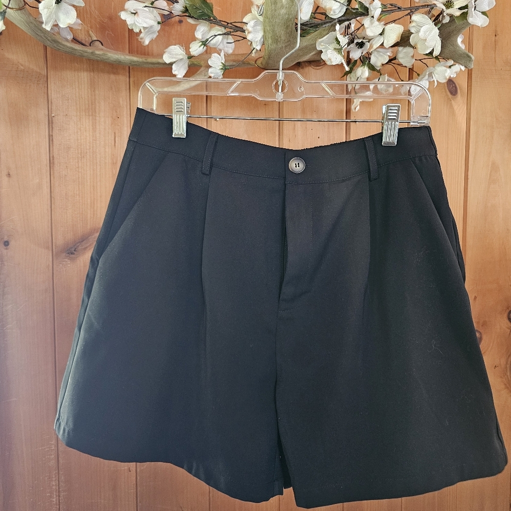 Black High Waist Women's Shorts